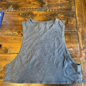 Lululemon Gray Sleeveless Cropped muscle tank XS/S 4 Women's